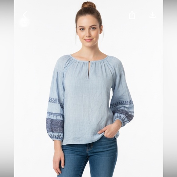 Elliot Lauren Tops - Elliot Lauren xsmall oversized chambray blouse
